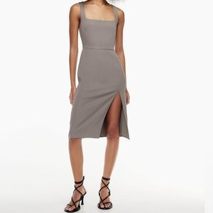 Babaton Aritzia ‘90s slit dress size 4 in shadow muave/muave Omvre color